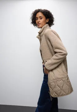 Street One Teddy coat with quilted bottom