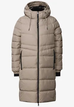 Street One Showerproof quilted coat in Champagne 202118