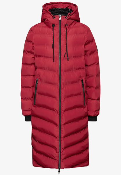 Street One Red quilted Coat with taped seams 202126