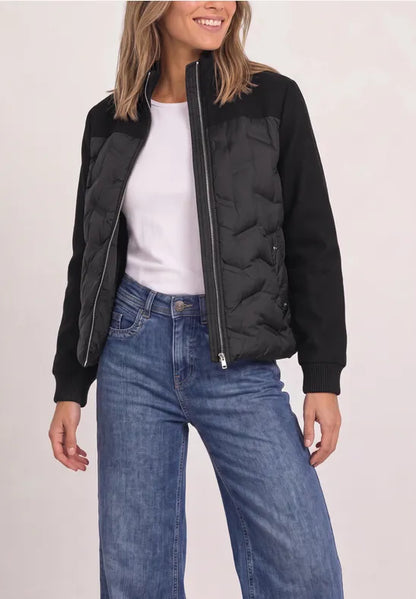 Street One Quilted short jacket with wool Panels 202254