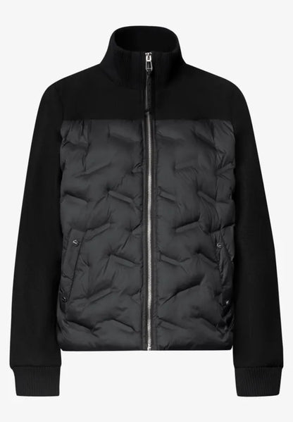 Street One Quilted short jacket with wool Panels 202254