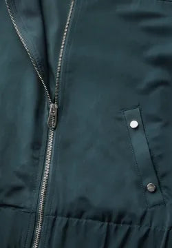Street One Satin Bomber in hunter Green  212605