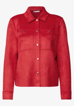 Street One Velour soft Jacket in Glory Red 212633 Red