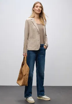 Street one Corduroy Blazer in Soft morning beige