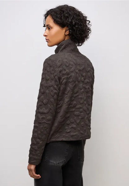 Street One Soft Jacquard Jacket in Deep Roast Brown  212820