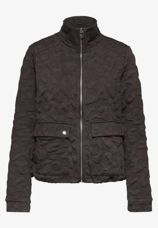 Street One Soft Jacquard Jacket in Deep Roast Brown  212820