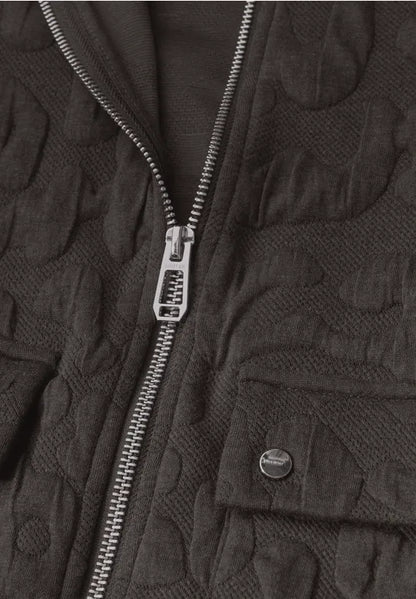 Street One Soft Jacquard Jacket in Deep Roast Brown  212820