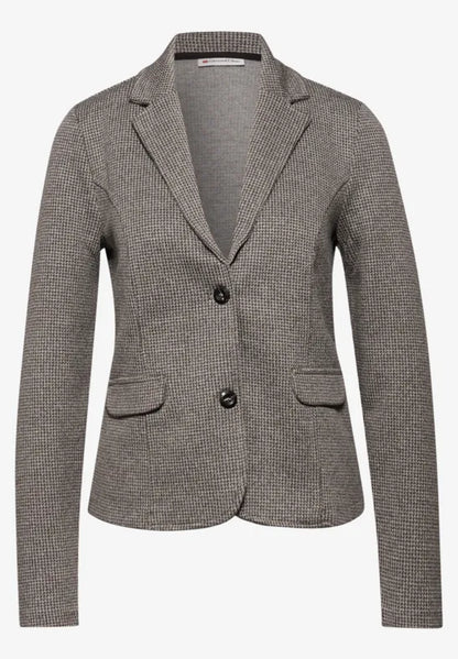 Street One soft Blazer in Deep Roast Brown check  212822