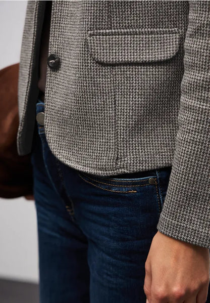 Street One soft Blazer in Deep Roast Brown check  212822