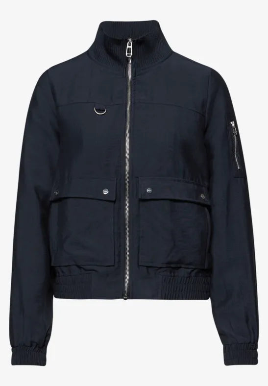 Street One lightweight utility Jacket in Navy 212946