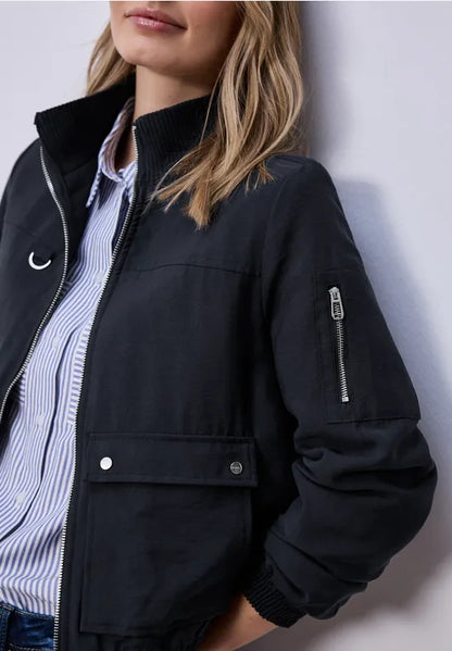 Street One lightweight utility Jacket in Navy 212946
