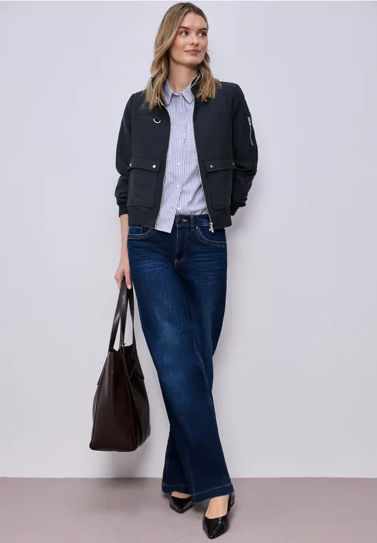 Street One lightweight utility Jacket in Navy 212946