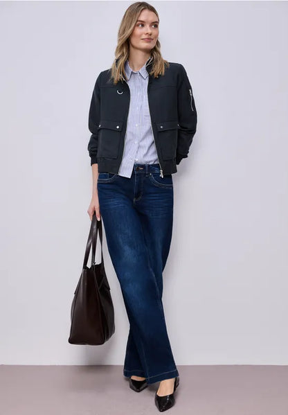 Street One lightweight utility Jacket in Navy 212946