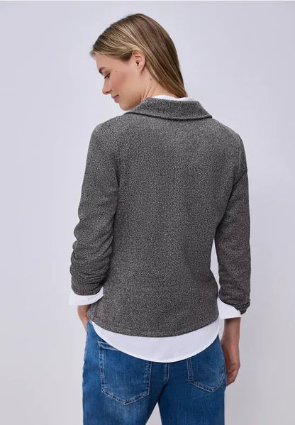 Street One Soft Blazer in Navy with lapel collar 213001