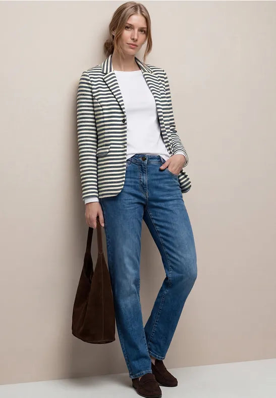 Street One Soft blazer in Navy Stripe 213023 Navy