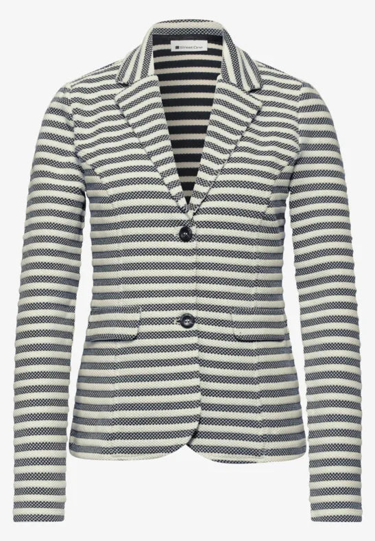 Street One Soft blazer in Navy Stripe 213023 Navy