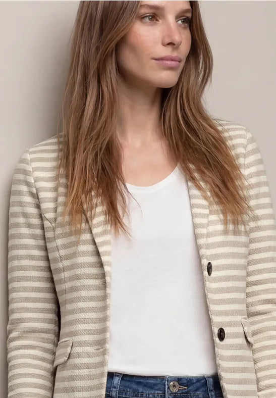 Street One Soft Blazer in Sand Stripe 213023