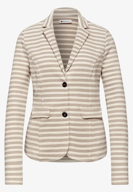 Street One Soft Blazer in Sand Stripe 213023