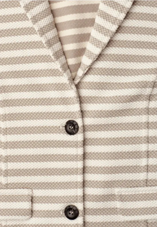 Street One Soft Blazer in Sand Stripe 213023