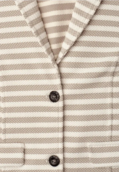 Street One Soft Blazer in Sand Stripe 213023