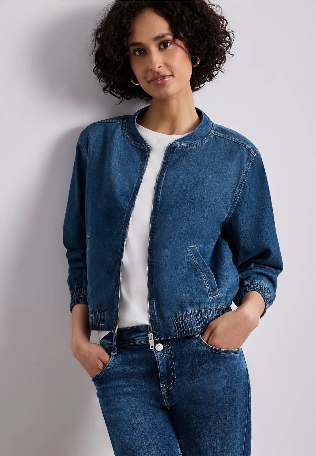 Street One Denim Jacket with Zip  213032