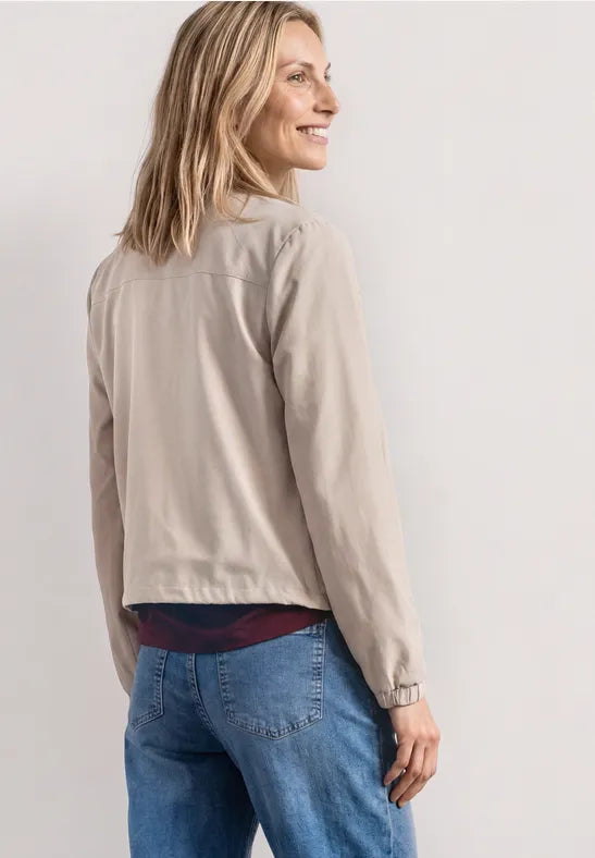Street One light weight jacket with Zip in Sand 213099 Sand