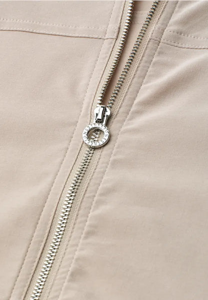 Street One light weight jacket with Zip in Sand 213099 Sand