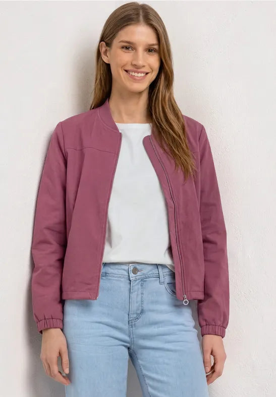 Street One Light Weight Jacket with zip Grape 213099