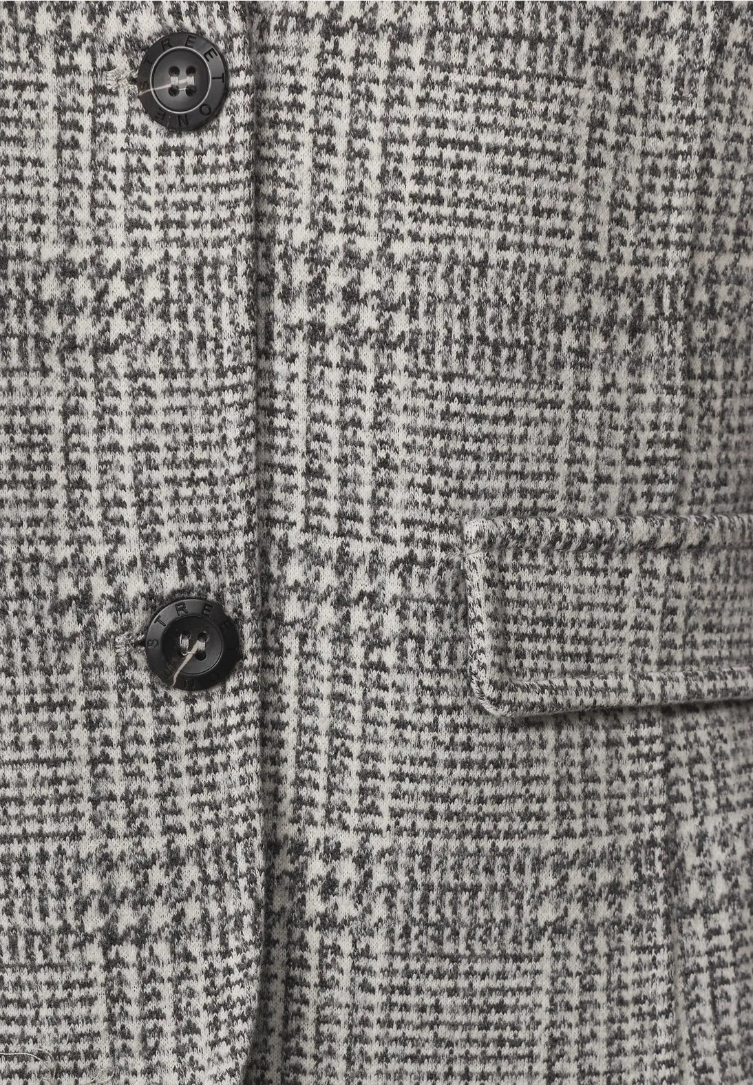 Street One Soft Blazer with a checked pattern and buttons Black 213163 B