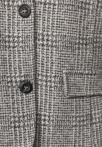 Street One Soft Blazer with a checked pattern and buttons Black 213163 B
