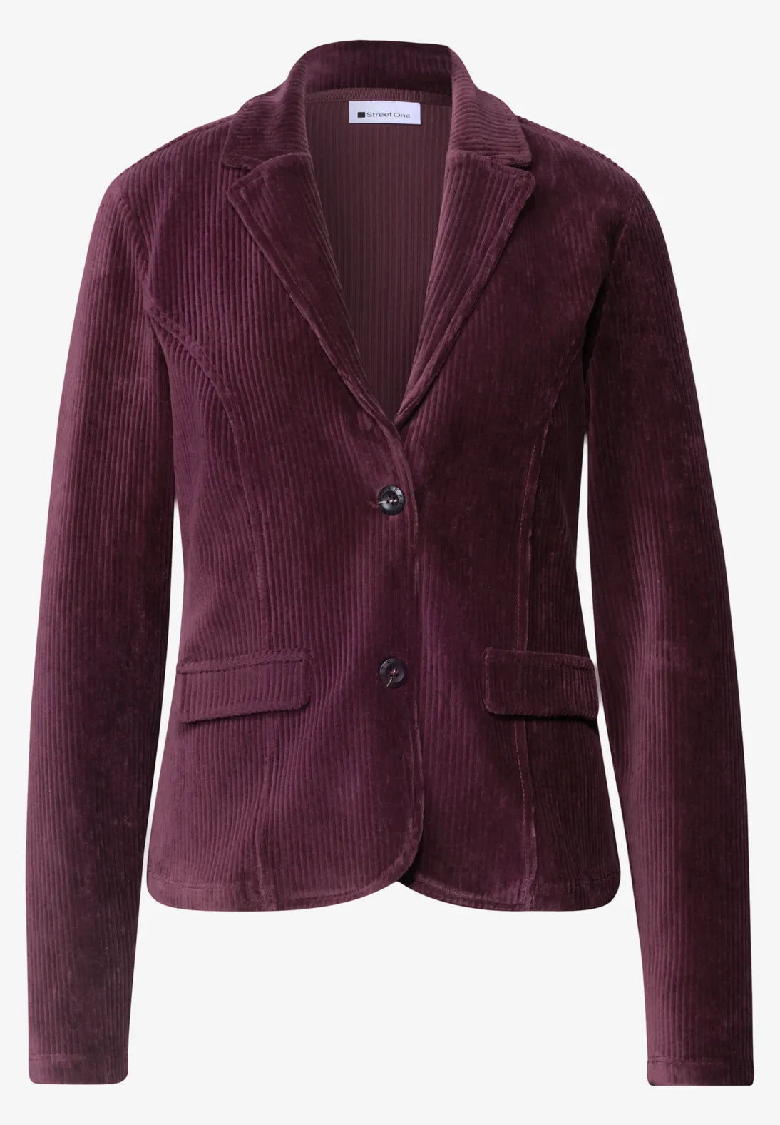 Street One Corduroy blazer with lapel collar and buttons 213164