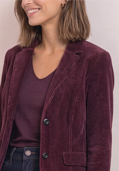 Street One Corduroy blazer with lapel collar and buttons 213164