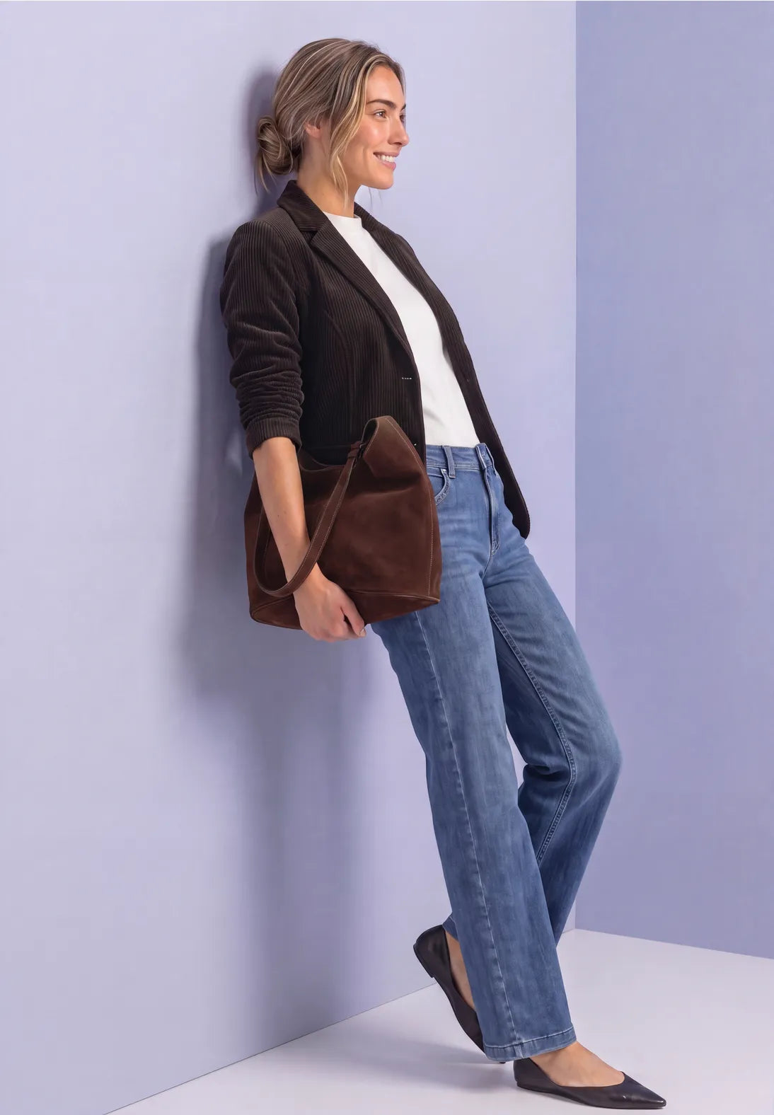 Street One Corduroy blazer with lapel collar and buttons 213164