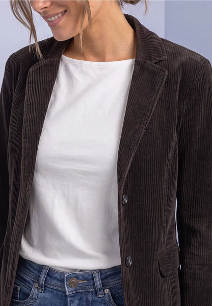 Street One Corduroy blazer with lapel collar and buttons 213164