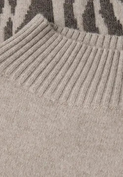 Street one Colour block Jumper in Deep Roast Brown