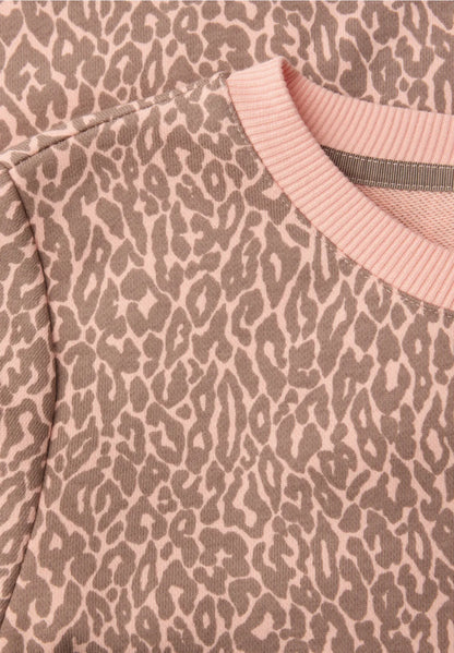 Street One Apricot print sewatshirt with drawstring 303762