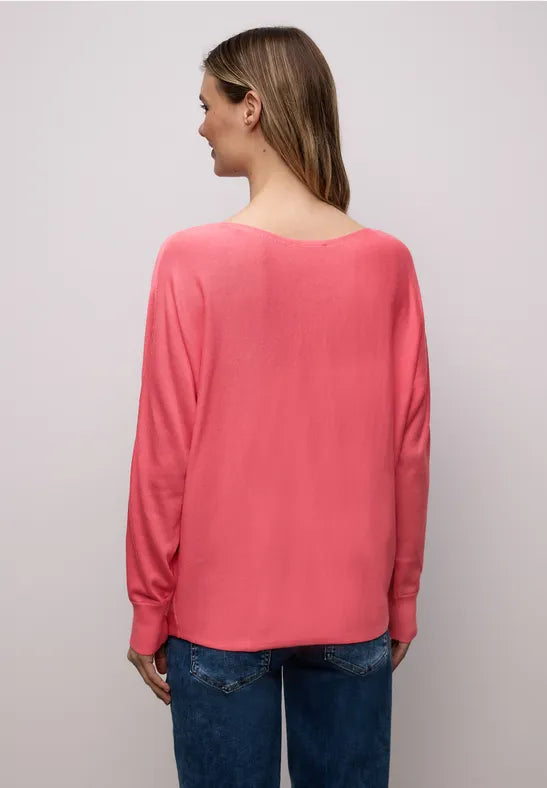 Street One Cotton blend Plain long sleeve knit 303764