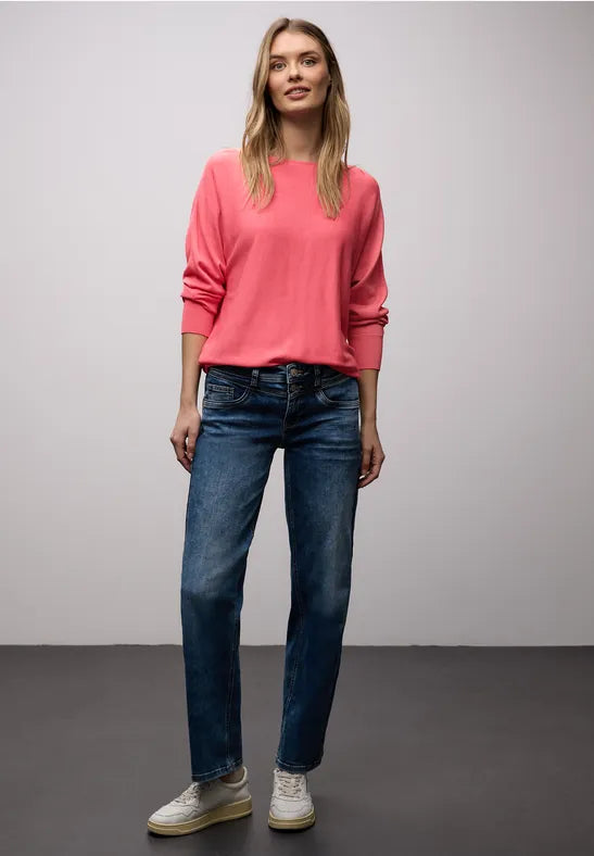 Street One Cotton blend Plain long sleeve knit 303764