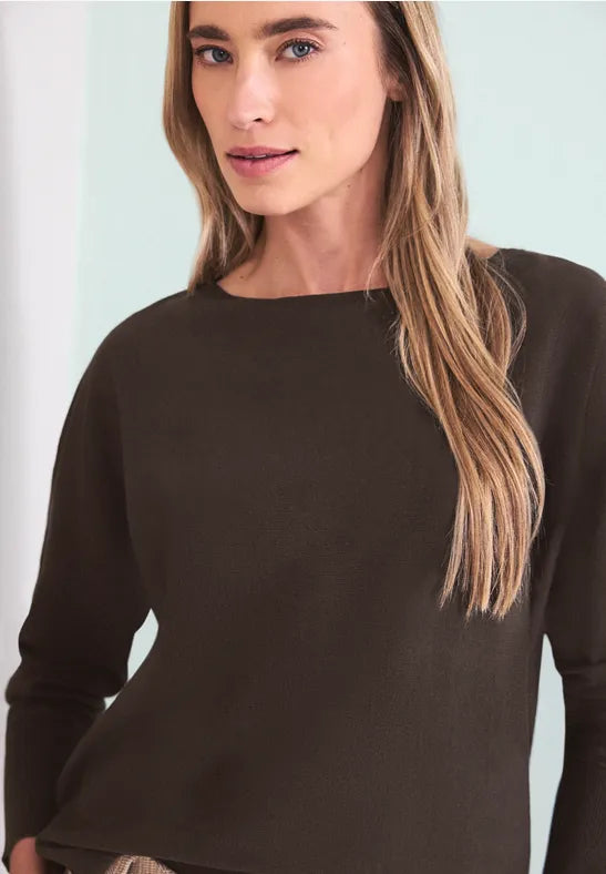 Street One Cotton blend Plain long sleeve knit 303764