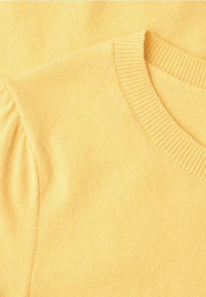 Street One Puff Sleeve short sleeve Knit in Lemon or Blue  303768