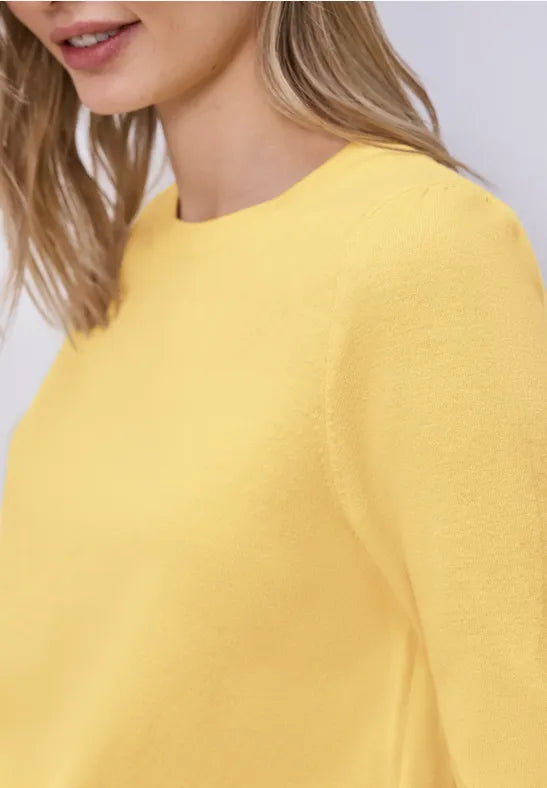 Street One Puff Sleeve short sleeve Knit in Lemon or Blue  303768