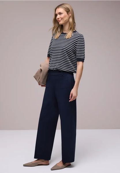 Street One Navy Stripe Short Sleeve Summer knit 303819