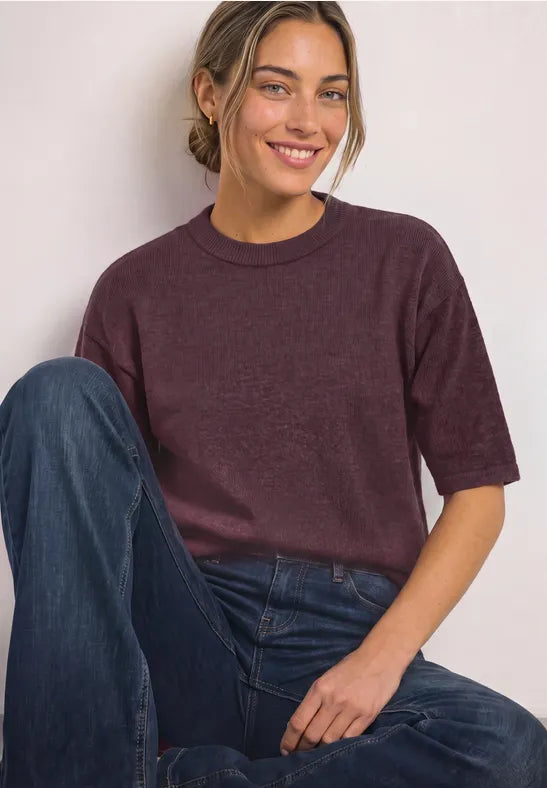 Street One 3/4-sleeve pullover with round neck 304053