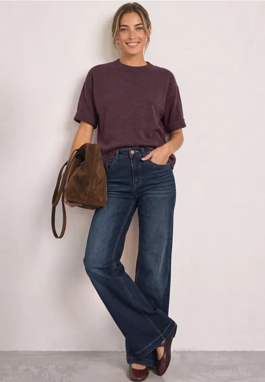 Street One 3/4-sleeve pullover with round neck 304053