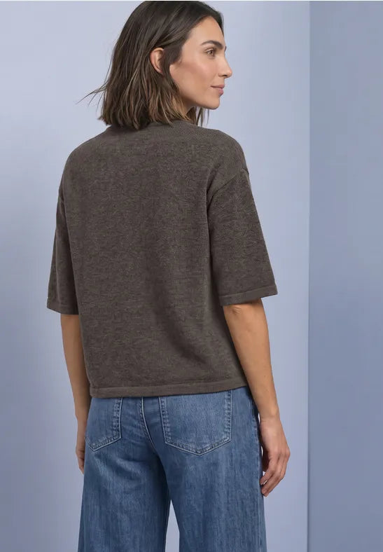 Street One 3/4-sleeve pullover with round neck 304053