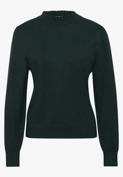 Street One Fine Knit Turtle neck Jumper with Scalloped edge  304154