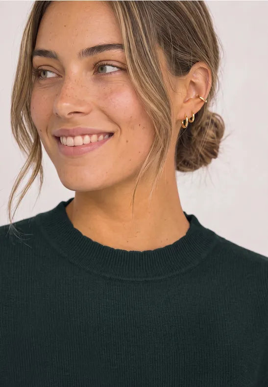 Street One Fine Knit Turtle neck Jumper with Scalloped edge  304154