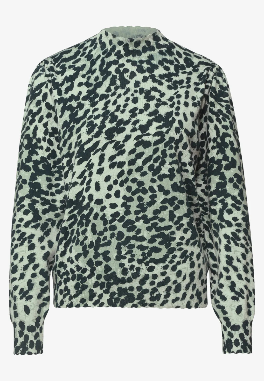 Street One Turtleneck sweater with leopard print 304156