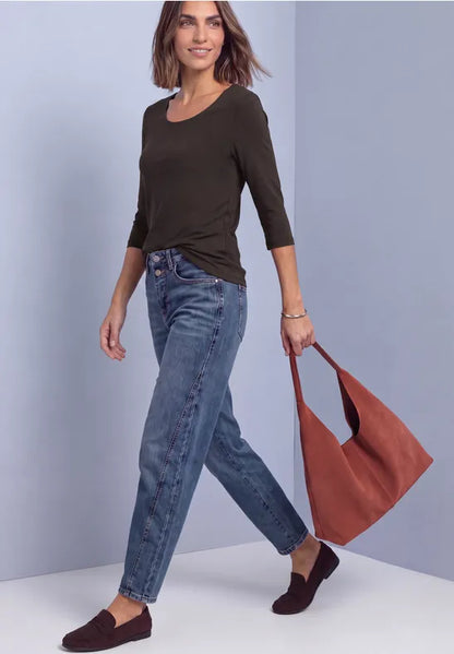 Street One 3/4 sleeve cotton double layer T Shirt 317588 26