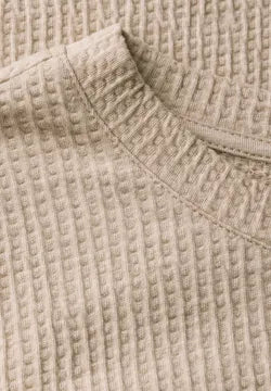 Street One Textured jumper with full sleeve and drawstring 322929